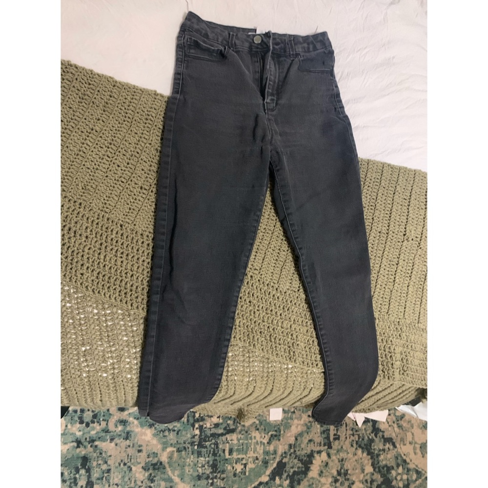 Faded black jeans